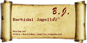 Berhidai Jagelló névjegykártya